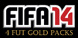 FIFA 14 4 FUT Gold Packs
